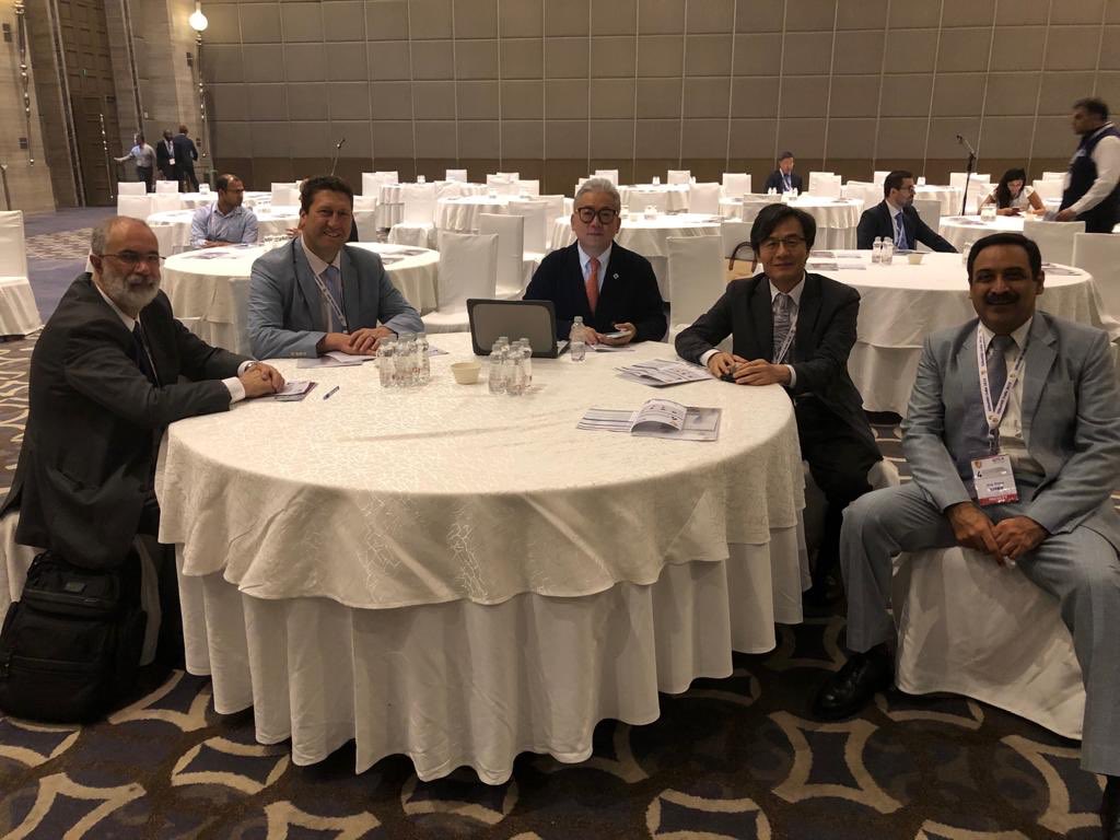KrishnanSuren's tweet photo. At the International Guild of Robotic and Endoscopic Head and Neck Surgery. Speaking with Professors Luiz Kowalski, Enver Ofer, Yoon Woo Koh, Kyung Tae and Alok Takar in Gurgaon, India.
#Roboticsurgery #ENTSurgery #IGReEHNS https://t.co/cuXNrPzfG3