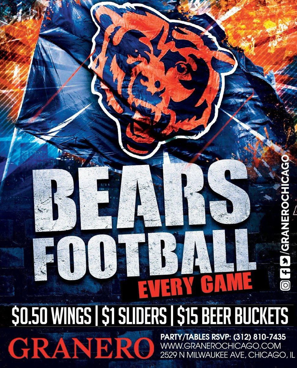GraneroChicago's tweet photo. Watch the @BearsPR  vs @Raiders at Noon!!!  #beardown #nfl #football #chicagobears #NFL100 https://t.co/j4KPVXZLaa https://t.co/ZpyVoRqTKc
