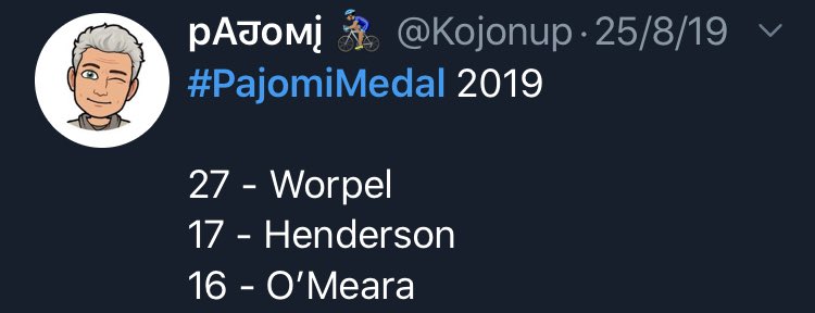 Kojonup's tweet image. #PCM2019 #PajomiMedal 🤪