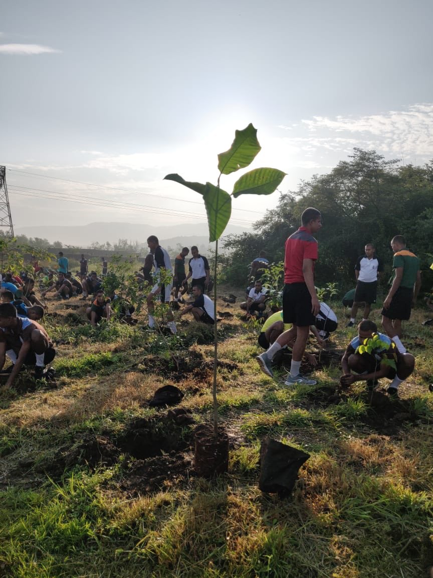 Mommy n me planting for Stamps @ngostamp #earthrenewalproject in #INSSHIVAJI lonavala ! What a day. Planted all morning with the wonderful javaans ! thank u maa for blessing us best gift for #DurgaPuja #givingbackfeelsgood #environment #climatechange #makeadifference