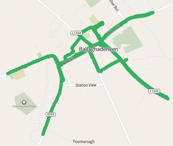 From no <a href="/mapillary/">Mapillary</a> images thismorning to uploads by 2 teams of street capturers walking and driving around #Ballaghadereen #osmIRL
