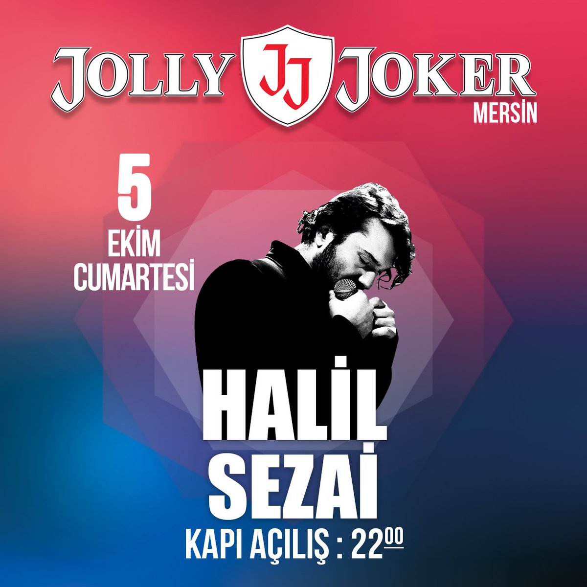 Bu gece <a href="/halilsezaip/">Halil Sezai</a> <a href="/jjmersin/">Jolly Joker Mersin</a> sahnesinde. Kapı açılışı 22:00 Bilgi için: 0545 652 20 20 - 0546 652 20 20