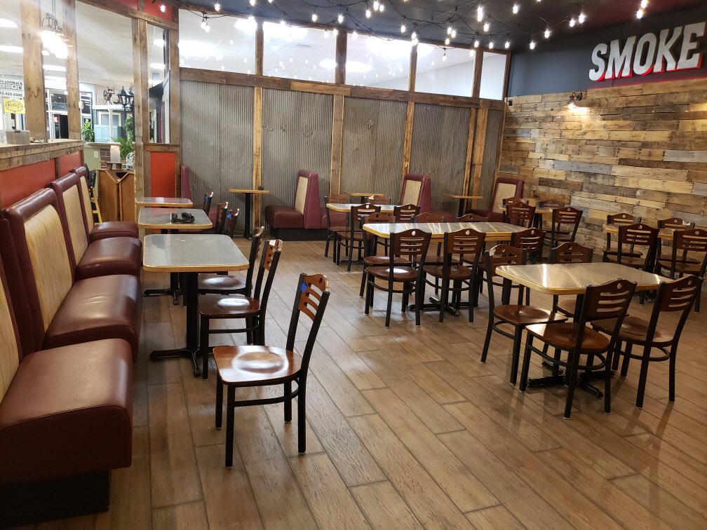 smokeytreats's tweet photo. Our dining room is coming together!  Watch for Smokey Treats Fusion BBQ to open soon in River Falls, WI! https://t.co/oe7bhm7O0X