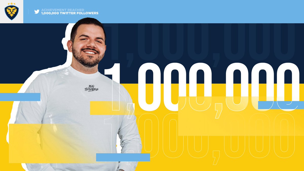 CouRageJD's tweet photo. ONE MILLION TWITTER FOLLOWERS!

Thank you for helping me hit this insane milestone. I made my account 8 years ago before I joined Twitch, YouTube, and Instagram. To this day, it’s still my favorite social media platform

Follow spree? 👀
Show some love on this tweet for a follow! https://t.co/0UFiJPYz1j