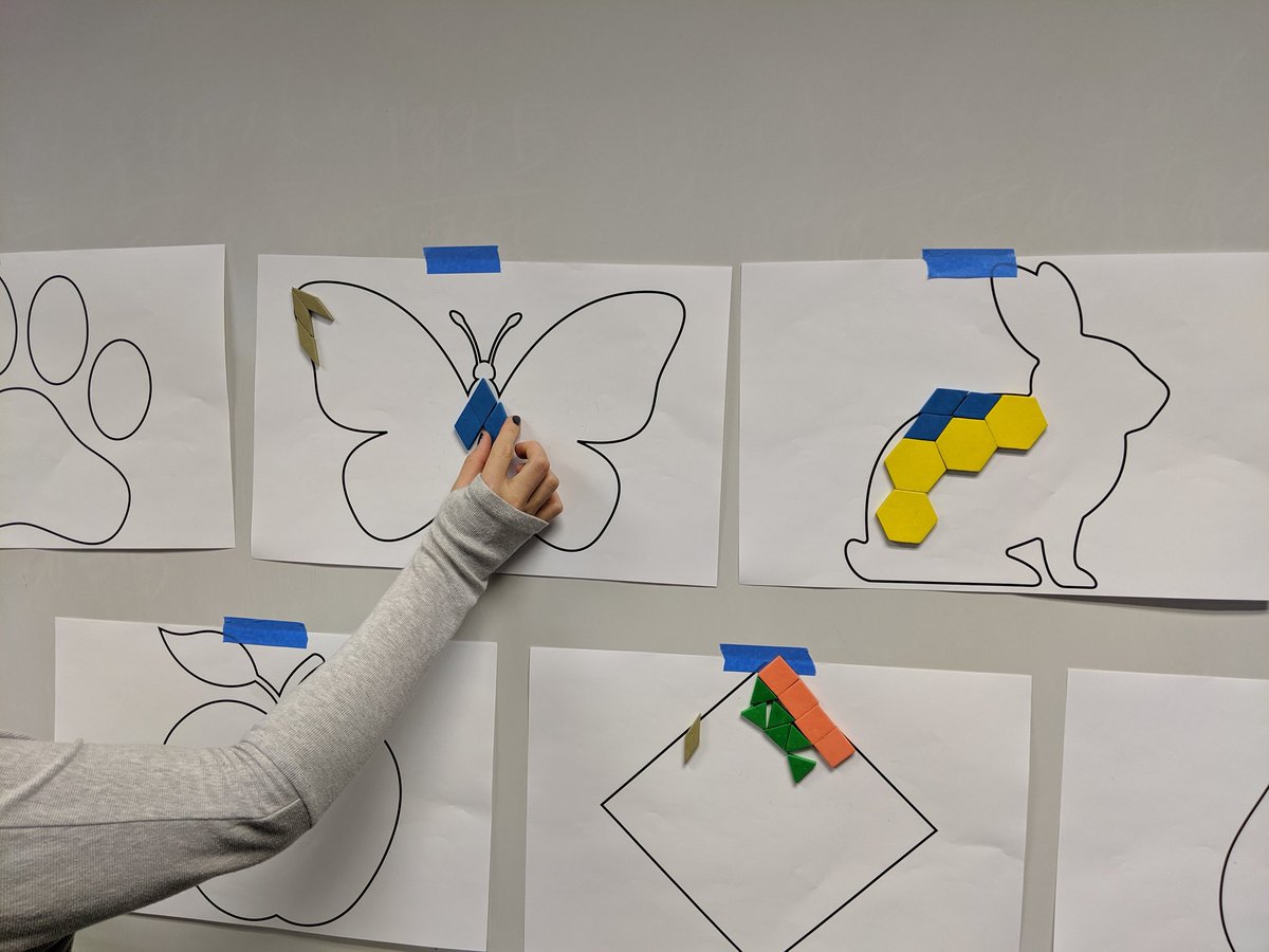 Linear approximating in a beautiful creative way! Love my geometry students' imagination! #maththroughplay #mathrecess