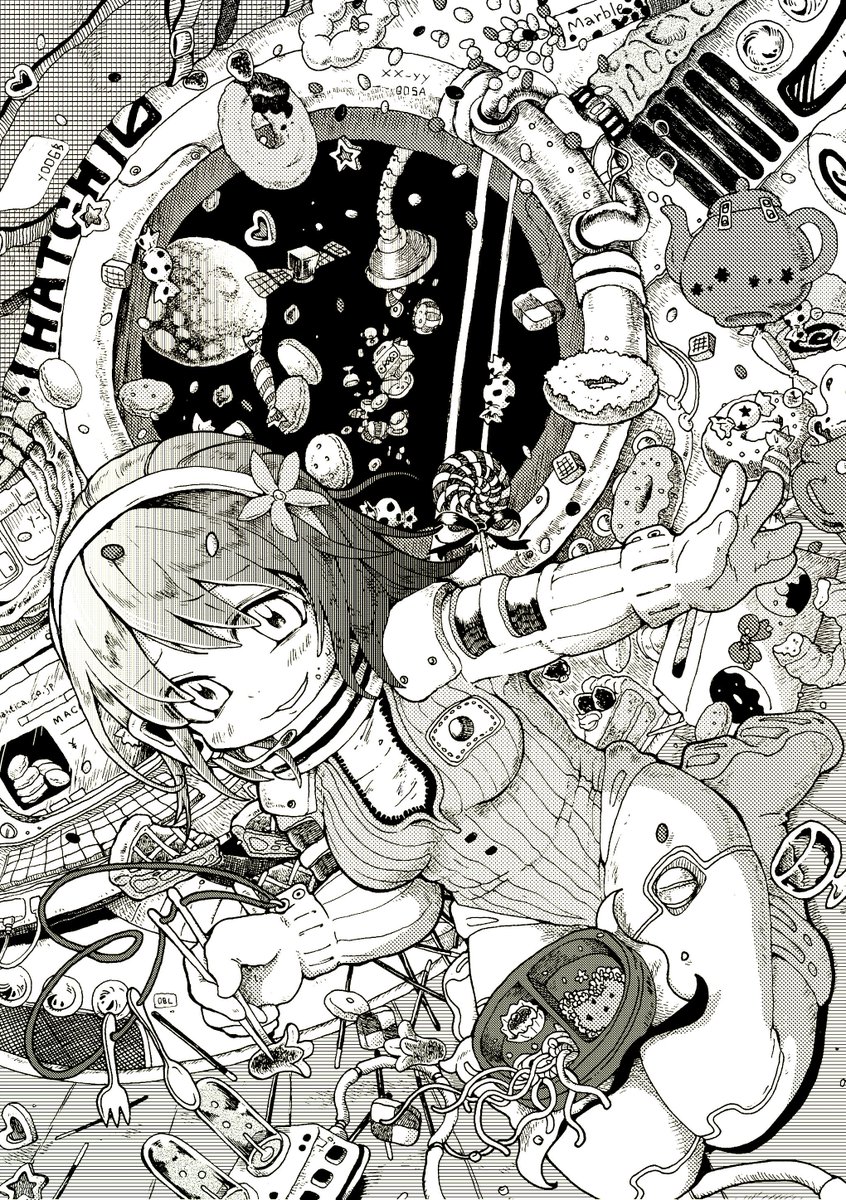 これはmeisaさんの合同誌に昔描いた宇宙空間食三村かな子ちゃん 