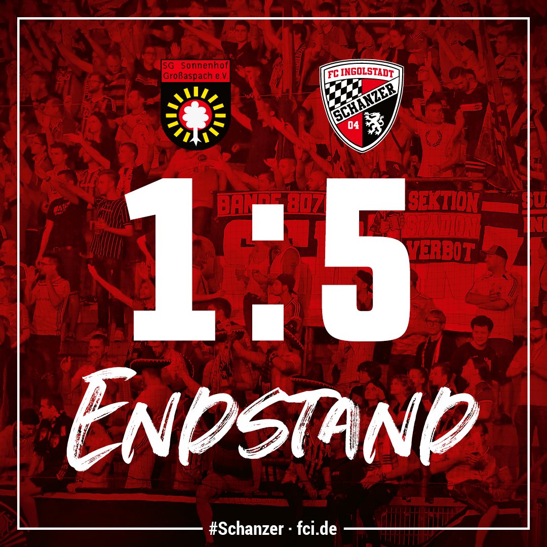Schanzer's tweet photo. (90') SCHLUSSPFIFF, TOR & AUSWÄRTSSIEG!
Die #Schanzer setzen in der letzten Sekunde noch einen drauf, machen durch Caniggia #Elva das 5:1 und gehen schließlich hochverdient als Sieger vom Platz! Klasse Leistung heute, Jungs! Wir sind stolz auf euch! #SGAFCI https://t.co/u6QIU3pjIg