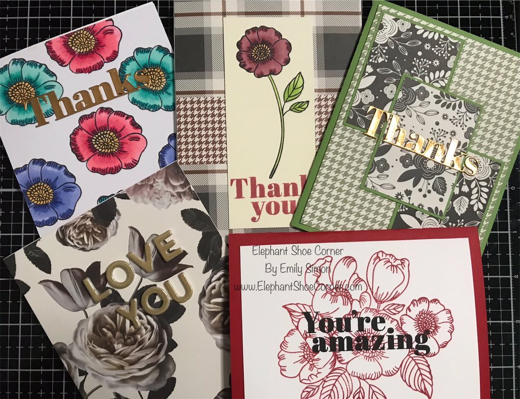 ElephantShoeCor's tweet photo. 5 Cards 1 Kit YouTube Video. This used the Simon Says Stamp Oct 2019 Card Kit of the Month - Thankful Flowers. #youtube #cardmakingtutorials #cardkit #thankfulflowers #diycardmaking #diy #cardmaking #simonsaysstamp #sssck  https://t.co/iwhQXDhZrP https://t.co/ZcpM0Lkscw