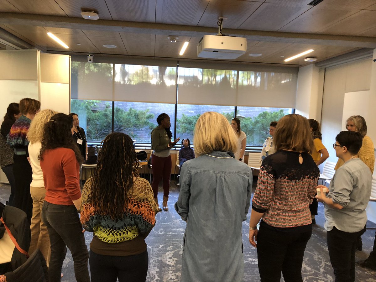 AIECtC's tweet photo. Day two of #ctcph kicks off with exploring this prompt through writing, sound, and movement. #artsed @hgse https://t.co/jBm43hjDAv