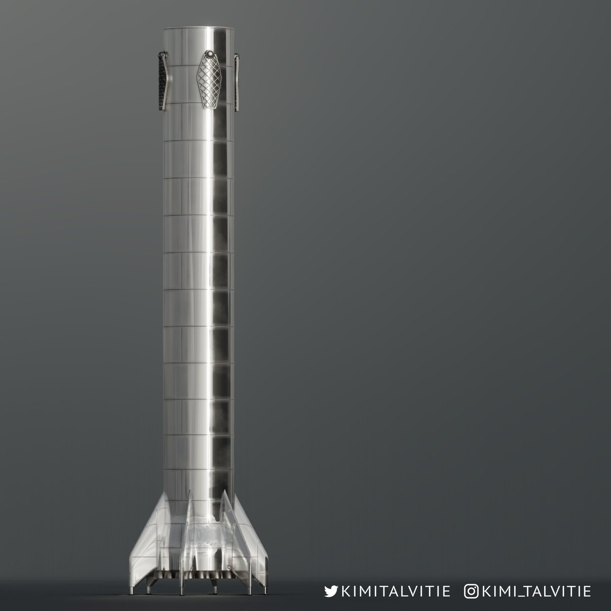 kimitalvitie's tweet image. New renders of #Starship and #Superheavy. Quite a sight.

Think I&apos;ve outdone myself here, especially on the inflight one.