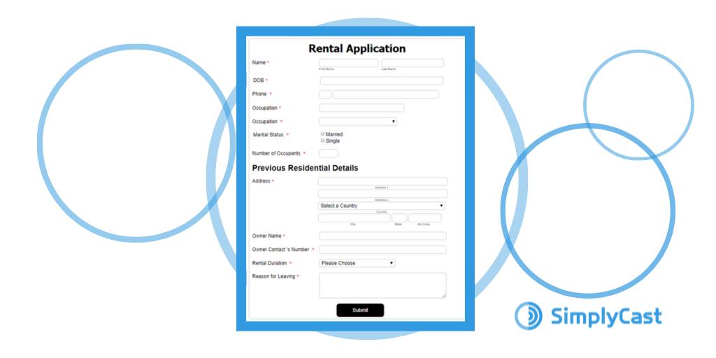 simplycast's tweet image. The Rental Application Form can be used by a property manager to collect information from potential renters. #rental #rentalapplication #formtemplate simplycast.com/interactive-ma…