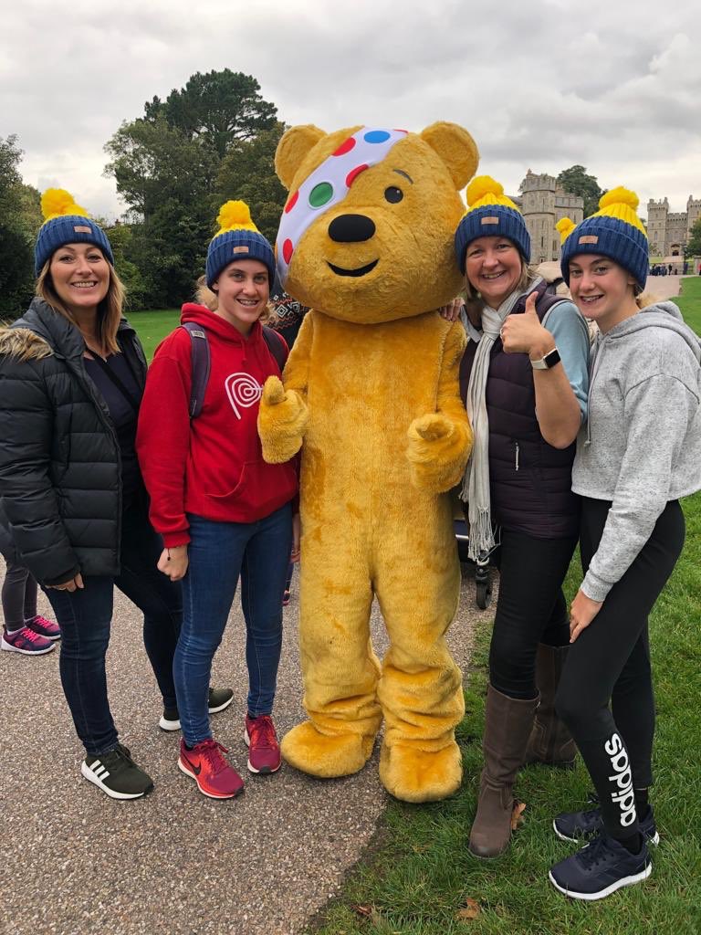 hfholidays's tweet photo. Look who we bumped into whilst walking around Windsor today.. #Pudsey! @BBCCiN #RambleReady #Countryfile https://t.co/F0vtd6nTvO