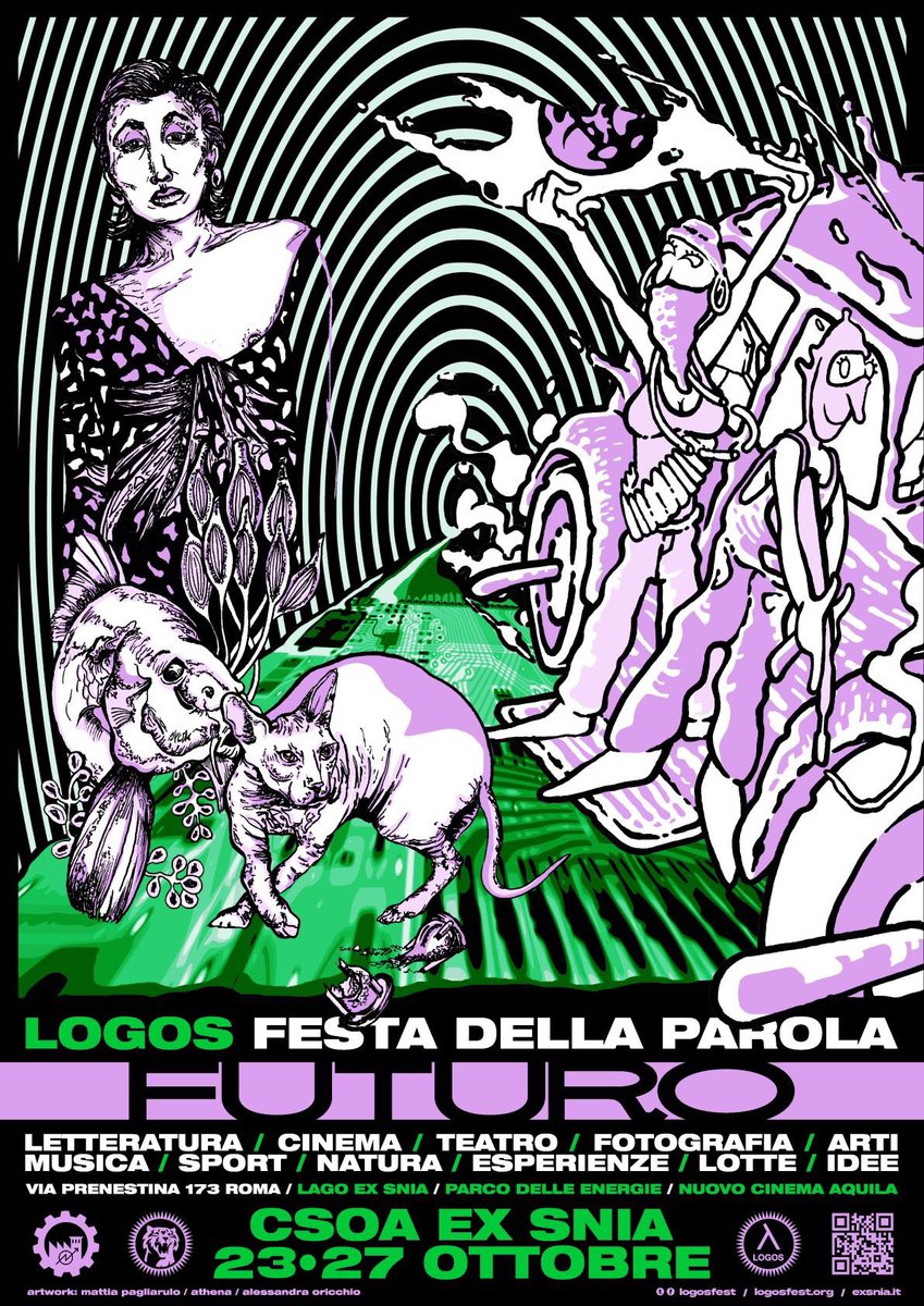 logosfest's tweet photo. 🎉Eccoci! ... verso il #FUTURO
LOGOS | Festa della parola 2019
23 - 27 ottobre 2019
Csoa eXSnia

artwork (grazie!): Mattia Pagliarulo | Athena | Alessandra Oricchio https://t.co/rLrv2tYUig
