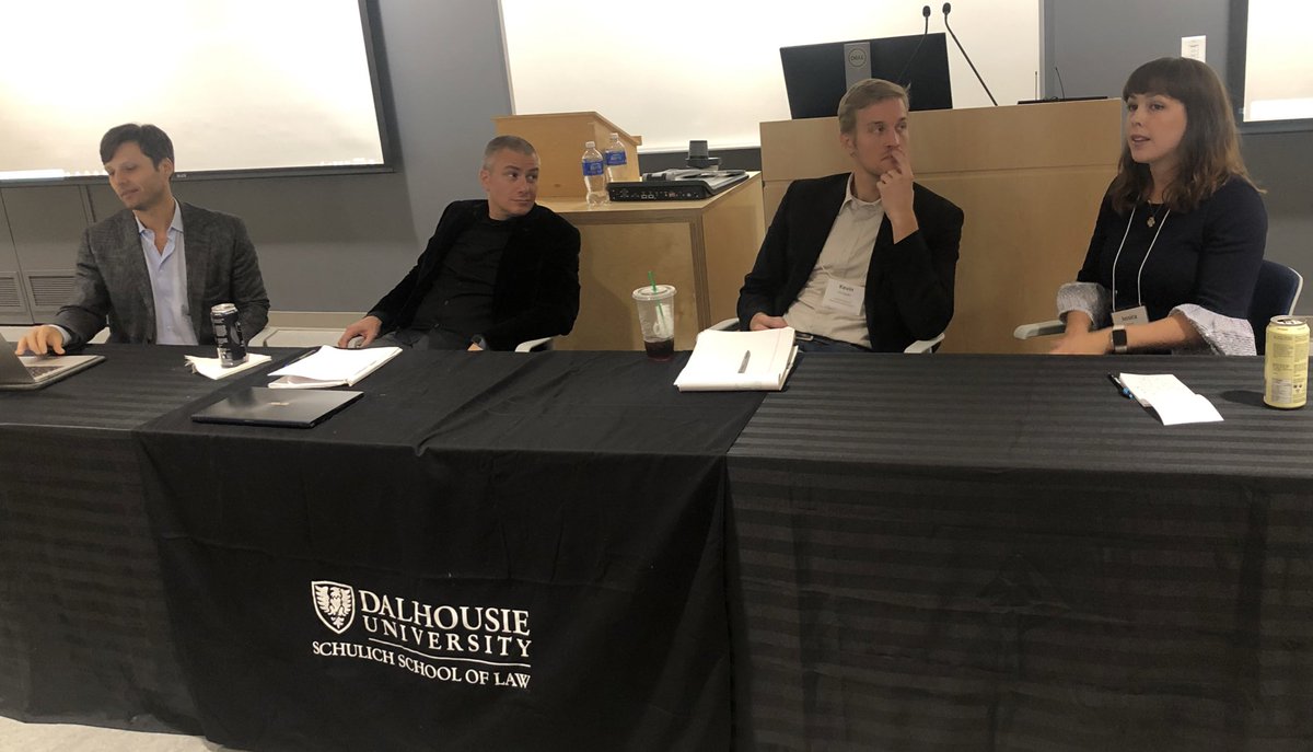 CamilleLabchuk's tweet image. It’s Day 2 of the inaugural Canadian Animal Law Conference! Currently in a great panel abut effective advocacy, inside and outside the courtroom. Ft. #PigTrial lawyers Gary Grill &amp;amp; James Silver, @nonhumanlawyer of @NonhumanRights, journalist &amp;amp; writer @JessLReid. #calc19