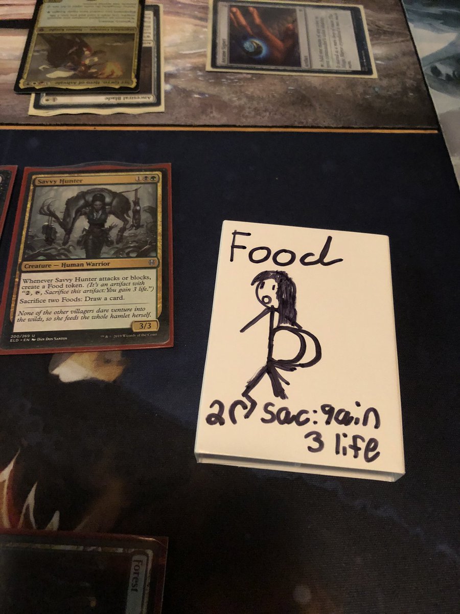 AhoyJakey_'s tweet photo. Since WotC didn’t print the #MTGBrawl decks with tokens, I had to draw my own... #MTG #MTGEldraine #EDH #Brawl #Magic2019 #ThroneOfEldraine https://t.co/YjztWhmQfk