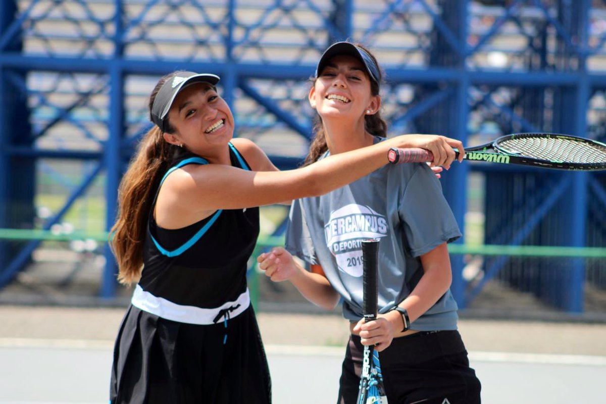 TECcampusCVA's tweet photo. 💙 Victoria para el Tenis Dobles Juvenil #IntercampusTec Valeria Robles y Luisa Rebollar dejan todo en la cancha 🎾 ante @TECcampusCHS #SoyTec #CampusCuerna https://t.co/1AFZGvXkxJ