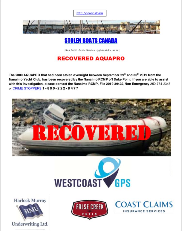 JamieJGibson4's tweet photo. #stolenboatscanada #stolenboats ⁦@NanaimoRCMP⁩ ⁦@NanaimoCS⁩ ⁦@WestCoastGPS⁩ ⁦@SolveCrime⁩ ⁦@FalseCreekFuels⁩ https://t.co/BrS6sIZP4K
