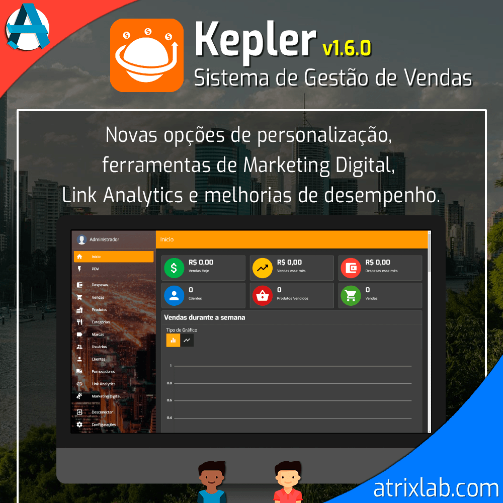 atrix_lab's tweet photo. A versão 1.6.0 do Sistema Kepler recebeu a versão 2 da plataforma Eligius (Uma de nossas plataformas de projetos web) com muito mais performance e opções de personalização.

#desenvolvimento #sites #sistemas #android #criacaodesites #empresas #tecnologia #pdv #gestao #automacao https://t.co/Qhn5Hna9Im