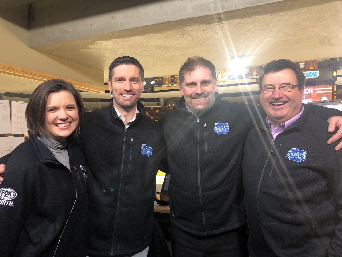 ReedALarson's tweet photo. Back at it for another season working with our @My_9_Sports TV crew at the “Oil Can” in Duluth. I’ll be with @zschneider218 and @kellyhinseth We’ll be bringing you the exhibition game between @UMDMensHockey vs. @GBHKY. 
#LetsMakeIt3💍🏆 https://t.co/P01URUVtwz