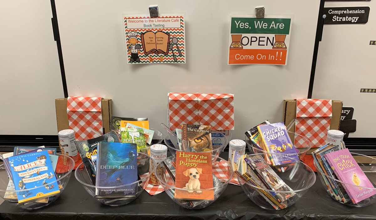 AdelaGradilla's tweet photo. @Lisacaudill20 @amyy_xoxo #5thgrade teacher in CA. Love sharing my love for #reading with my students by creating experiences for them like a BOOK TASTING! Hope to add more books with #clearthelists &amp; #clearthebooks 

https://t.co/zduvIZdDJN https://t.co/iUwpvANisH