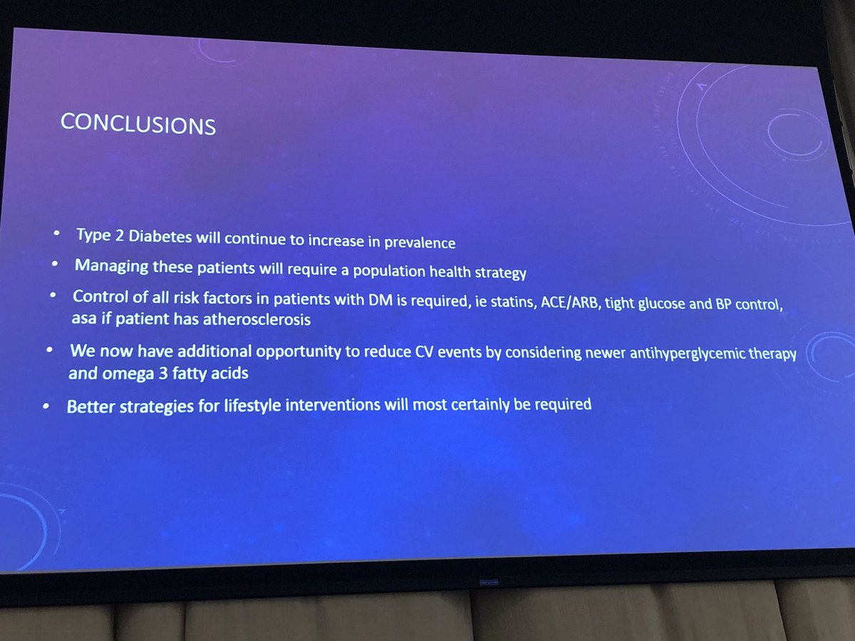 braun_lynne's tweet photo. Conclusions on DM and CVD by @alanbrownmd #RushLipidProgram @avolgman @cardio10s https://t.co/4PO22LzbHG
