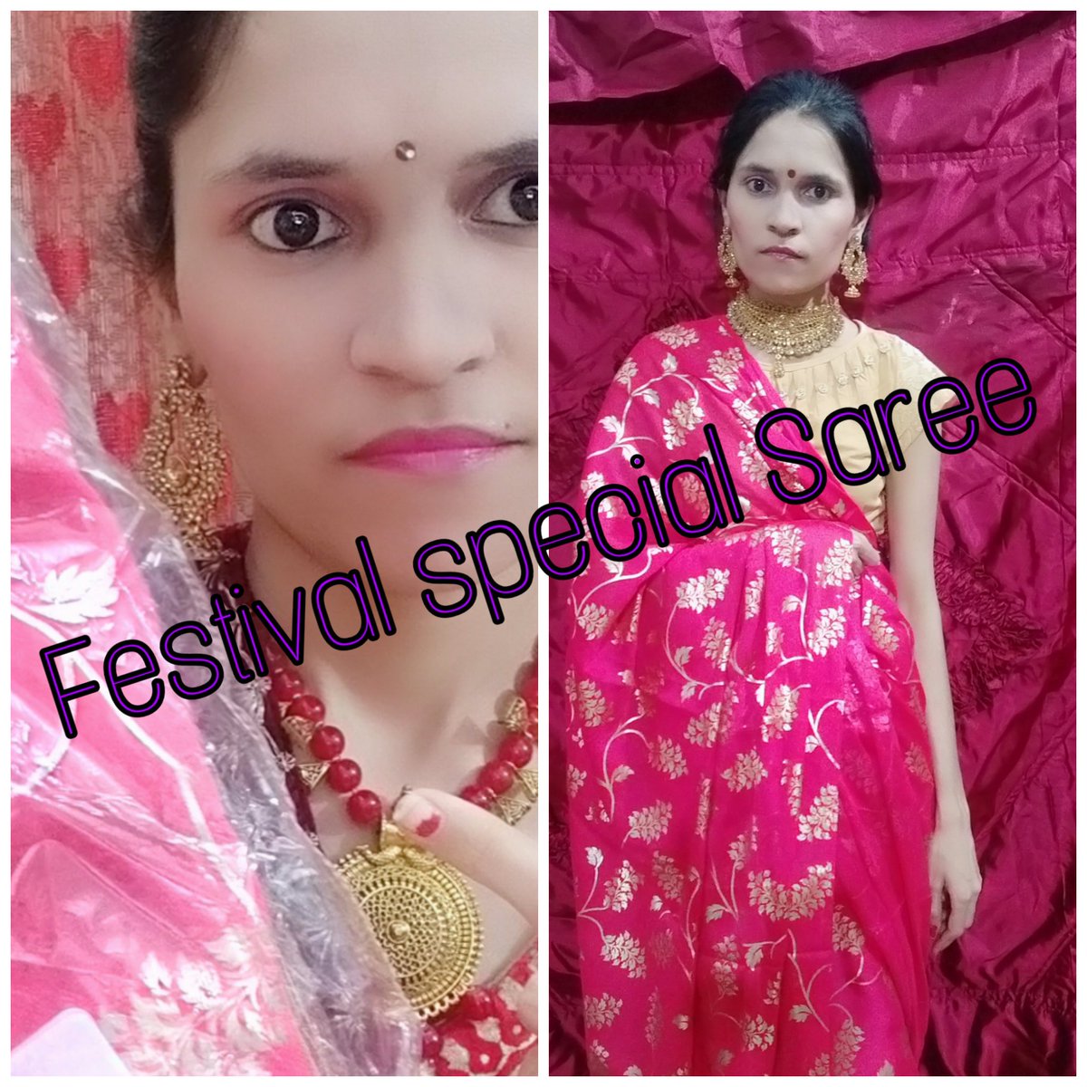 Festival special Saree Review #sareehaul #flipkarthaul #myntra #amazonhaul #festival #Navratri2019 #DurgaPuja