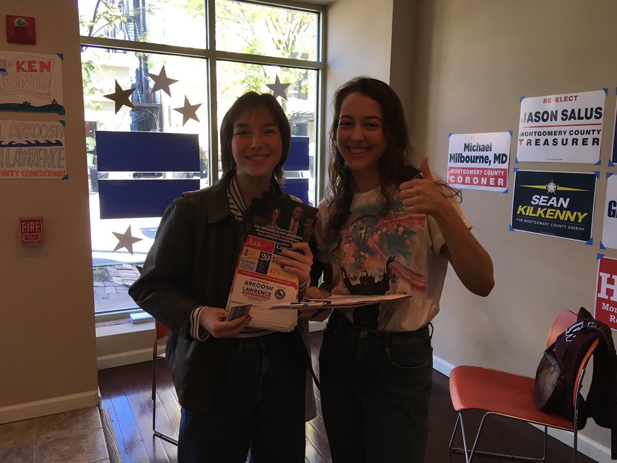 chuckles961's tweet photo. Two high school students came out today to canvass for the first time for @VAArk @kenlawrencejr and other Democrats in Montco up for election this November. Fired up and ready to keep Montco blue this year! #MontcoVictory #BlueWaveContinues https://t.co/n0t0jkEiHL