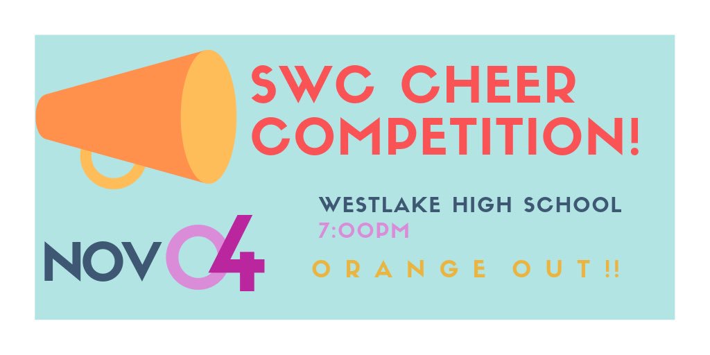 BMHSTitanStorm's tweet photo. ๐ฃ๐ฃ๐ฃ๐ฃ๐ฃ๐ฃ๐ฃ๐ฃ๐ฃ๐ฃ๐ฃ๐ฃ๐ฃ
Itโs that time of year.... the SWC CHEER COMPETITION IS LESS THAN A MONTH AWAY!! The girls get points for crowd interaction so they need a HUGE crowd!!! Mark your calendars for NOVEMBER 4th @ 7:00pm!!
#ORANGE #NOV4th #SWCCOMP #WENEEDYOU #2T0RM ๐ถ๐ท https://t.co/EOFtcwhgZh