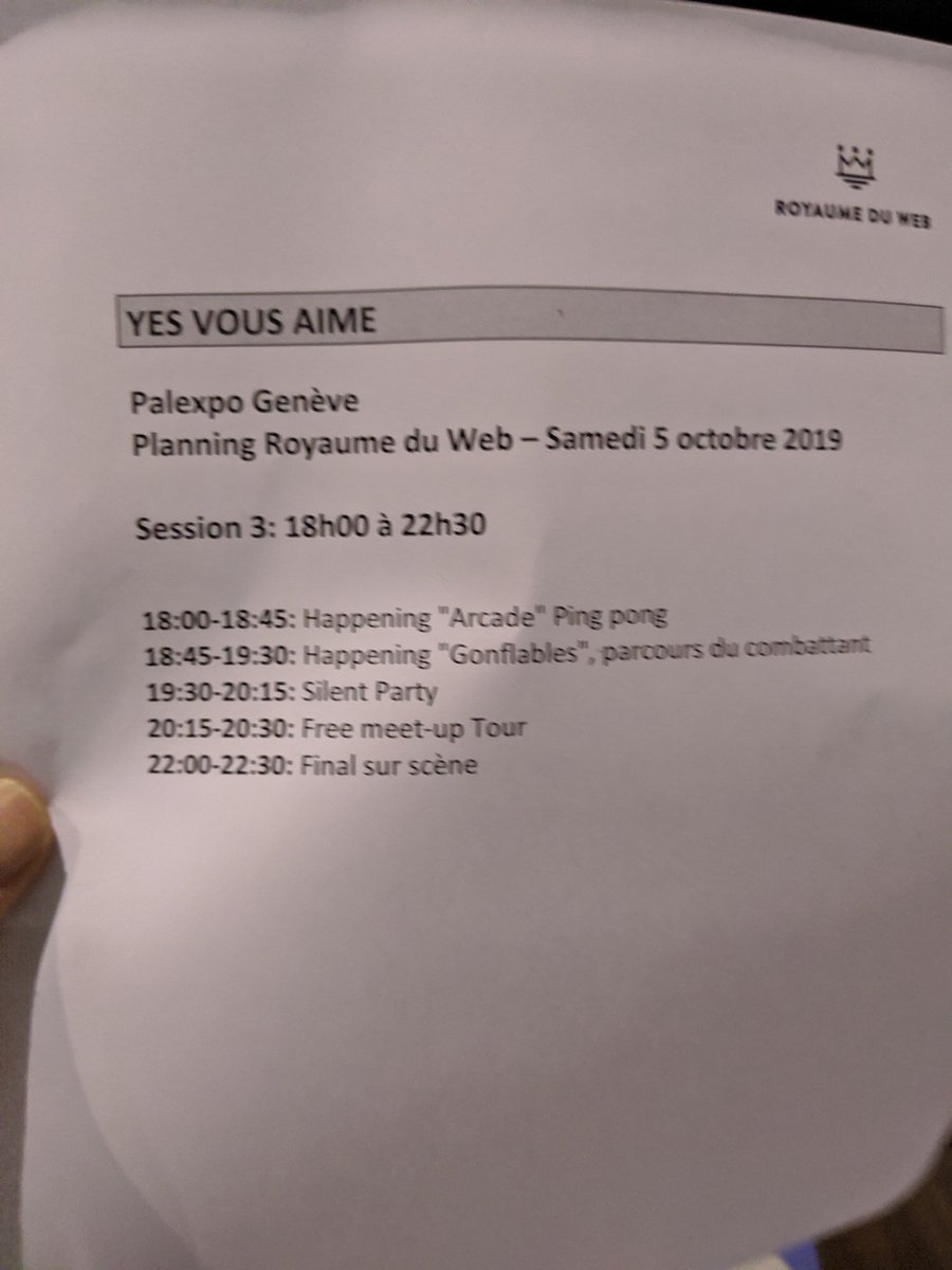 3 ème session au royaume du web ! Si vous voulez nous retrouver !!