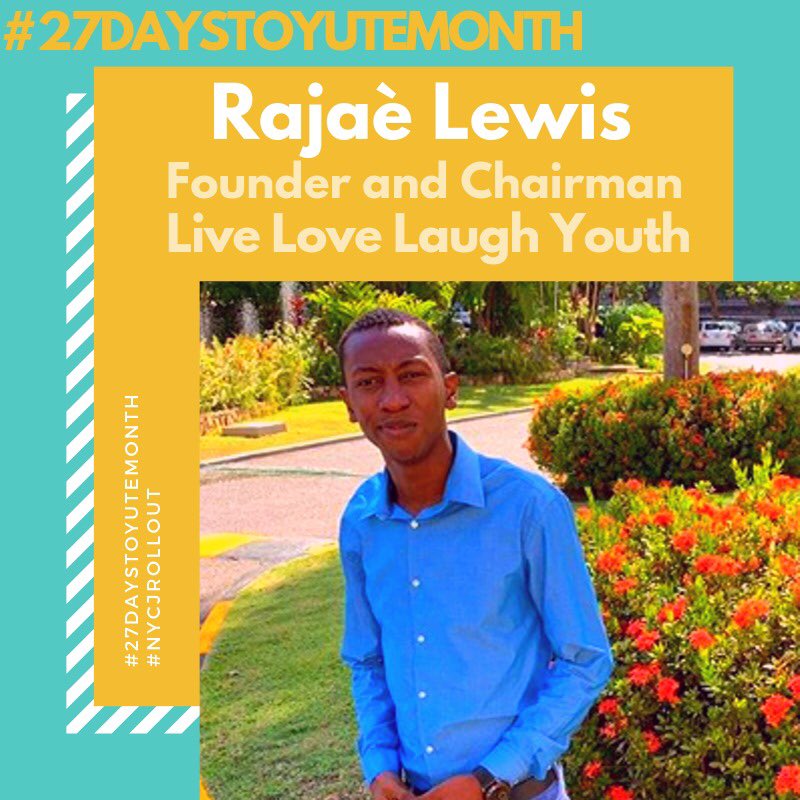 nycja_'s tweet photo. #27DaystoYuteMonth
#CountDownWithNationBuilder
#HesLIT
Our #27 Youth is one of the most active Clarendon Youth Ambassador and is the Founder and Chairman of Love Live Laugh Youth, Rajae Lewis
#HeLeads
#HeInspire
#HeTranform
#YouthMonth2019
#GoVolunteerJA
#NYCJA
#LIT https://t.co/LtrShVtkXw