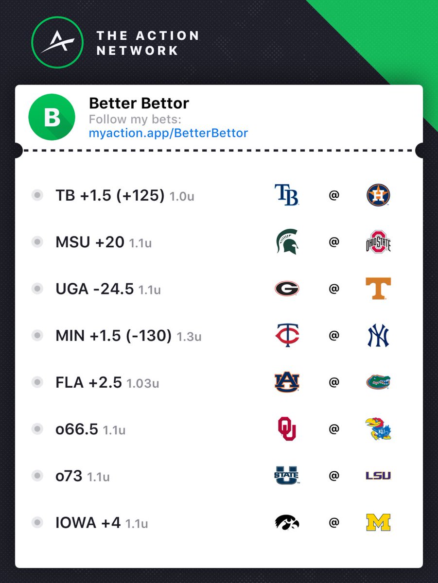 thebetterbets's tweet photo. My plays for the day, via The Action Network app: https://t.co/bQSdWaVUaE https://t.co/9mXJrXDbTk