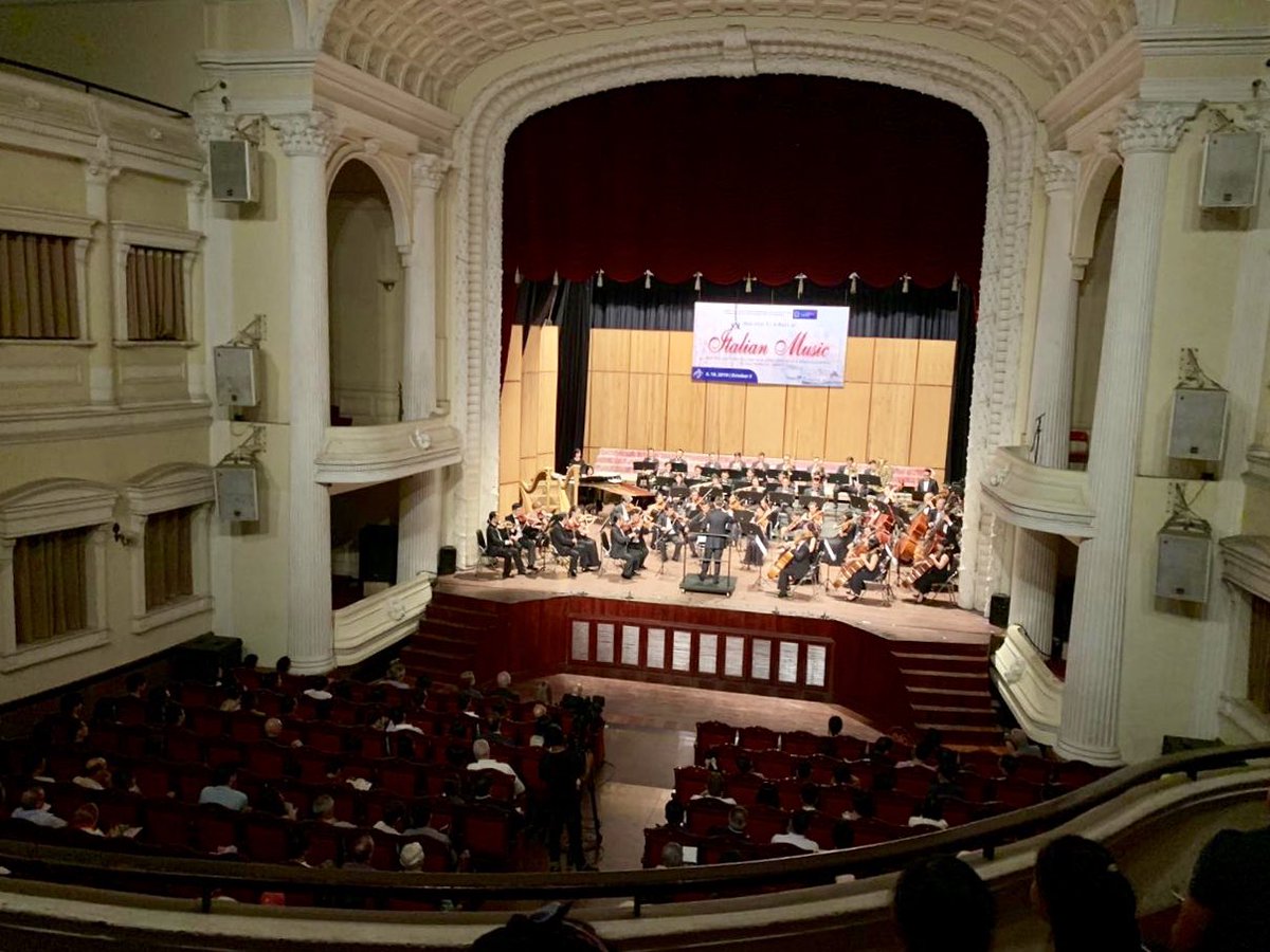 ItalyinHCMC's tweet photo. From #GiuseppeVerdi to #NicolaPiovani, from #VincenzoBellini to #EnnioMorricone, up to #RenatoCarosone.
A passionate and emotional night of great #Italian Music at the #SaigonOperaHouse - Thanks to Maestro #RobertoFiore and to the inspired musicians and singers of the #HBSO! https://t.co/kfD09l1sCU