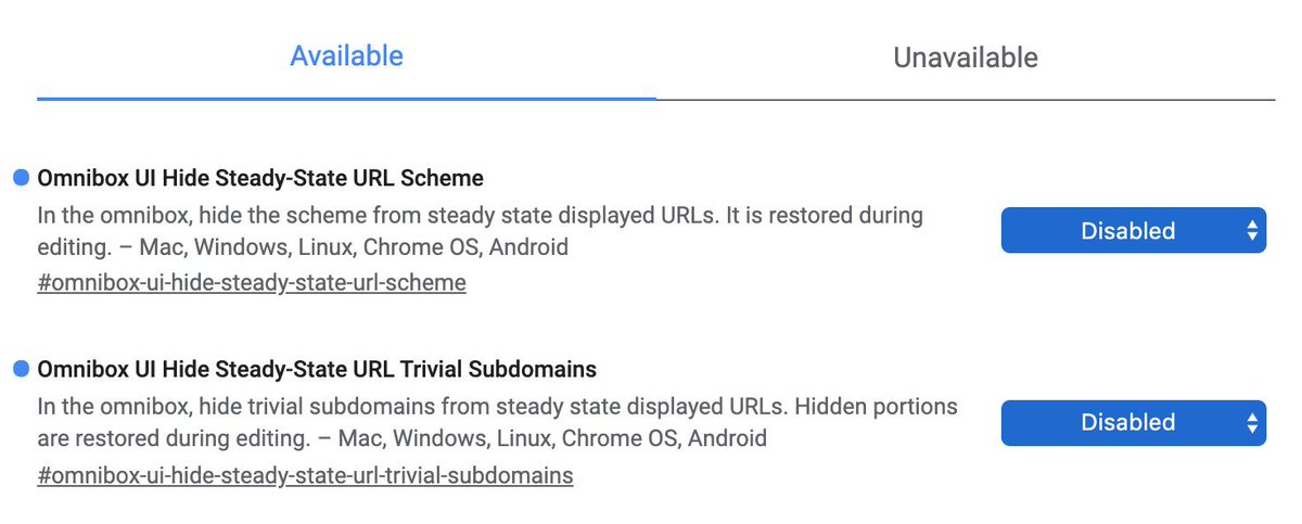 zootim11pc's tweet image. 讓 Chrome 顯示完整網址前綴
chrome://flags/#omnibox-ui-hide-steady-state-url