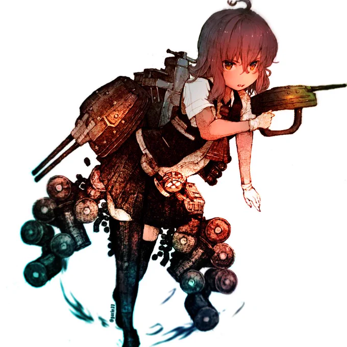 第四駆逐隊・旗艦嵐、潜水艦にガツンと行くぜ?
#艦これ
#嵐 