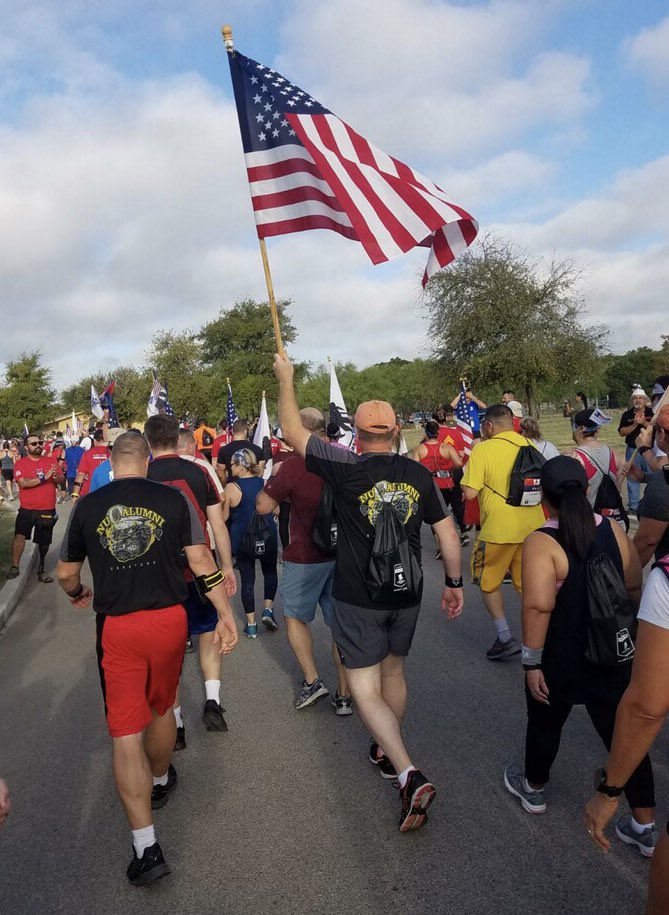 USAA's tweet photo. An inspirational morning being part of @wwp Carry Forward 5K in San Antonio. More than 2,500 took to the streets to show their support! https://t.co/0KniTheEpf