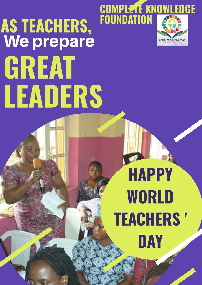 changemakerSDGs's tweet photo. Happy World Teachers Day...
Teachers are the reason we have hope for a better future...
#education
#Teachers
#Leadingteachers https://t.co/vp1YPgb3sJ