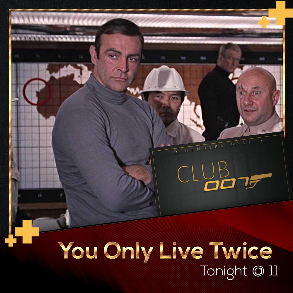mnplustv's tweet photo. Watch #SeanConnery as he sets out once again to save the world &amp; avert another world war. #YouOnlyLiveTwice, tonight at 11. #Club007 https://t.co/De6itAROfo