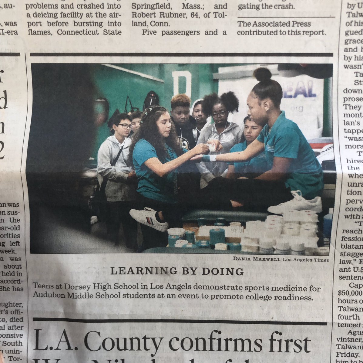 dorseysportsmed's tweet photo. Thank you @latimes for giving us a great shot in yesterday’s paper! https://t.co/HzFYY9guAj