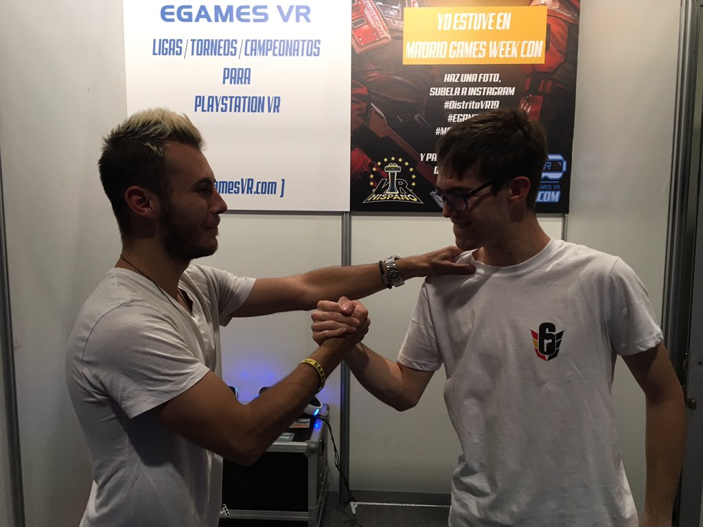 eGamesVR's tweet photo. No solo creamos ligas, torneos y campeonatos, también experiencias y nuevas amistades con quien jugar y quien sabe, formar equipos para nuestros otros torneos como los de #firewallZeroHour de @firstcontactent
@distrito_VR @MadGamesWeek @jugonvirtual #distritovr19 #egamesvr https://t.co/R6jjx28HGS