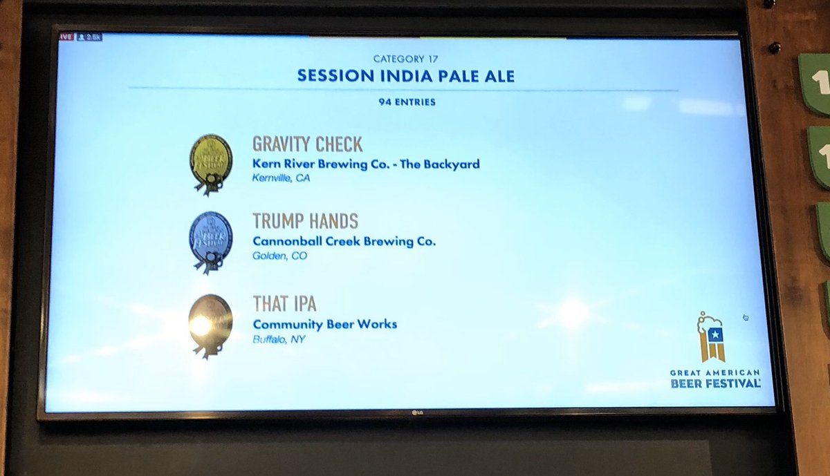 WE JUST WON A <a href="/GABF/">Great American Beer Festival</a> AWARD!!! Out of 94 national entries, #ThatIPA won bronze in the “Session IPA” category! 🥉WOW 😁😁 #ColorUsProud #WeLoveOurBrewers #EmbeerBuffalo #ThinkNYDrinkNY