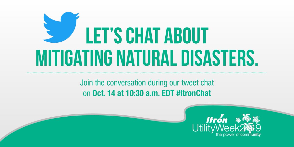 ItronInc's tweet image. The @ItronInc #InsightReport surveyed more than 500 informed consumers about #disasterpreparedness. Join the discussion about the results during the #ItronChat at #IUW19.