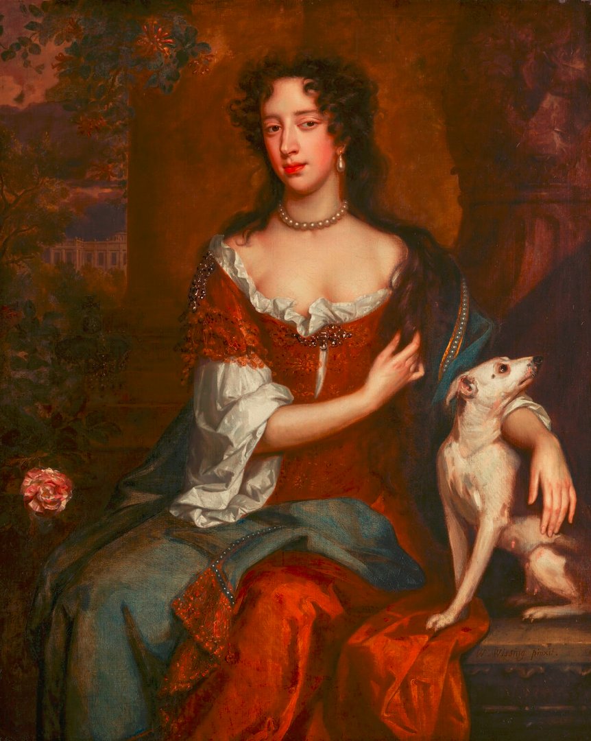 OldPortraiture's tweet photo. Born #OnThisDay in 1658: #MaryofModena (1658-1718), #QueenofEngland, #Scotland & #Ireland as wife of #JamesII
#Portrait by Willem #Wissing (1656-87), va. 1685
#MariadiModena #Este #Stuart #BritishRoyalty #Portraiture #Baroque #DutchArt #DogsInArt
#NationalPortraitGallery https://t.co/2YHRmZsF5Y