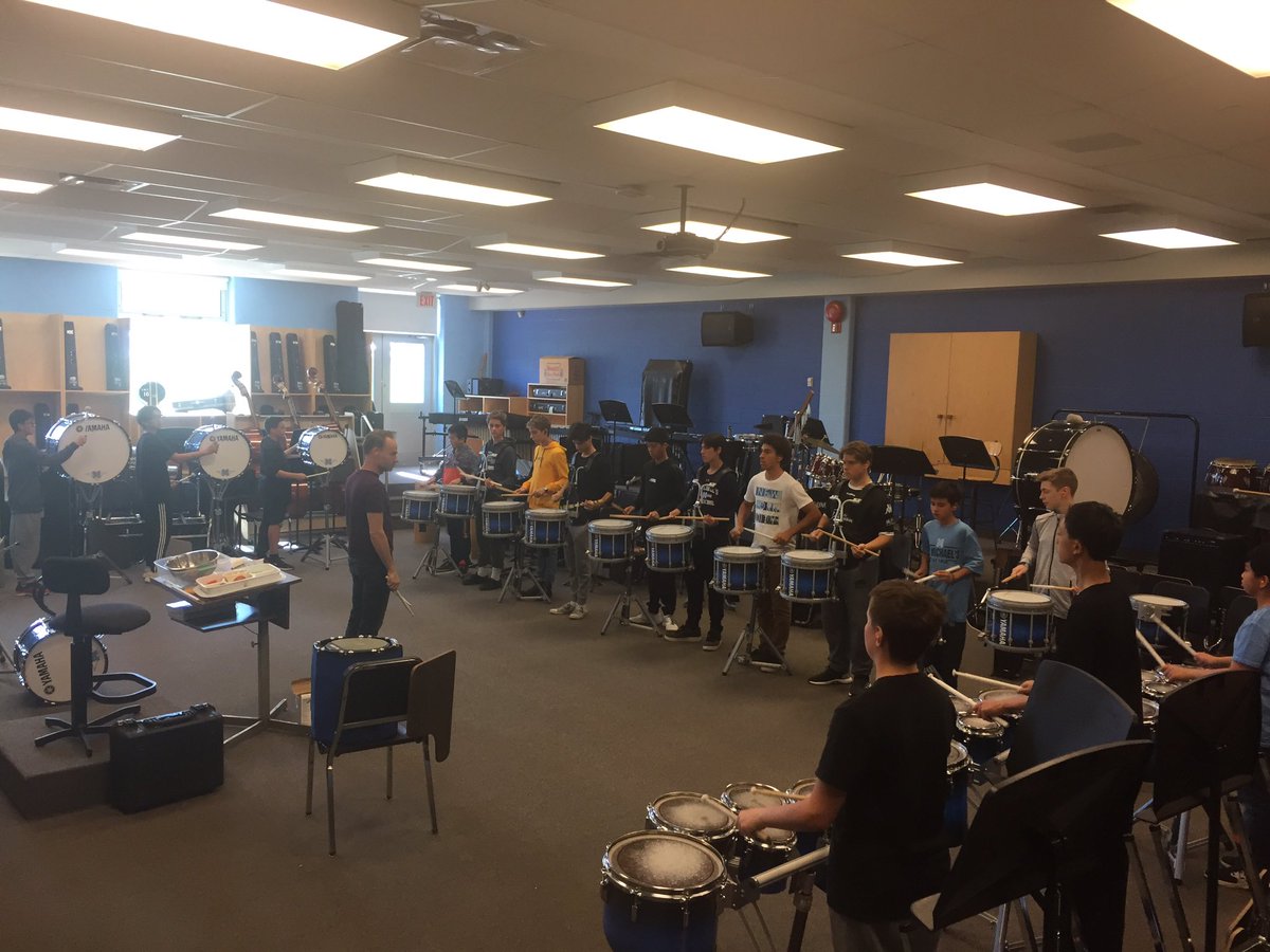 SMCSMusic's tweet photo. SMCS Drumline at Saturday rehearsal preparing for Open Houses and Catholic Leadership Conference @SMCS1852 @SMCSParents https://t.co/JSY6Y5SvF1