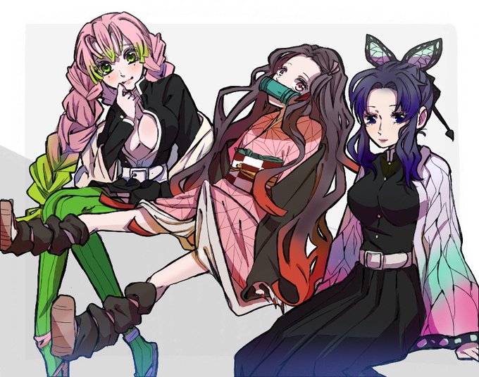 ゆゆさんがTwitterに投稿した甘露寺蜜璃(鬼滅の刃)のイラスト。