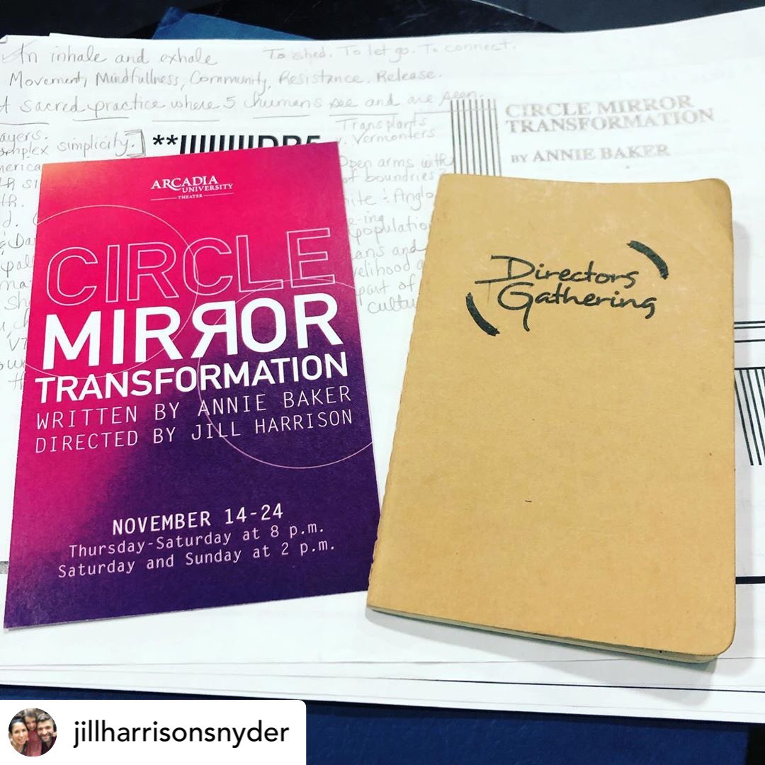 Jill_E_Harrison's tweet photo. And we begin again with trusty @DirectorsGather #DGNotebook in tow! @ArcadiaUTheatre #theatredirector @SDCweb https://t.co/wrFk8tWpv8