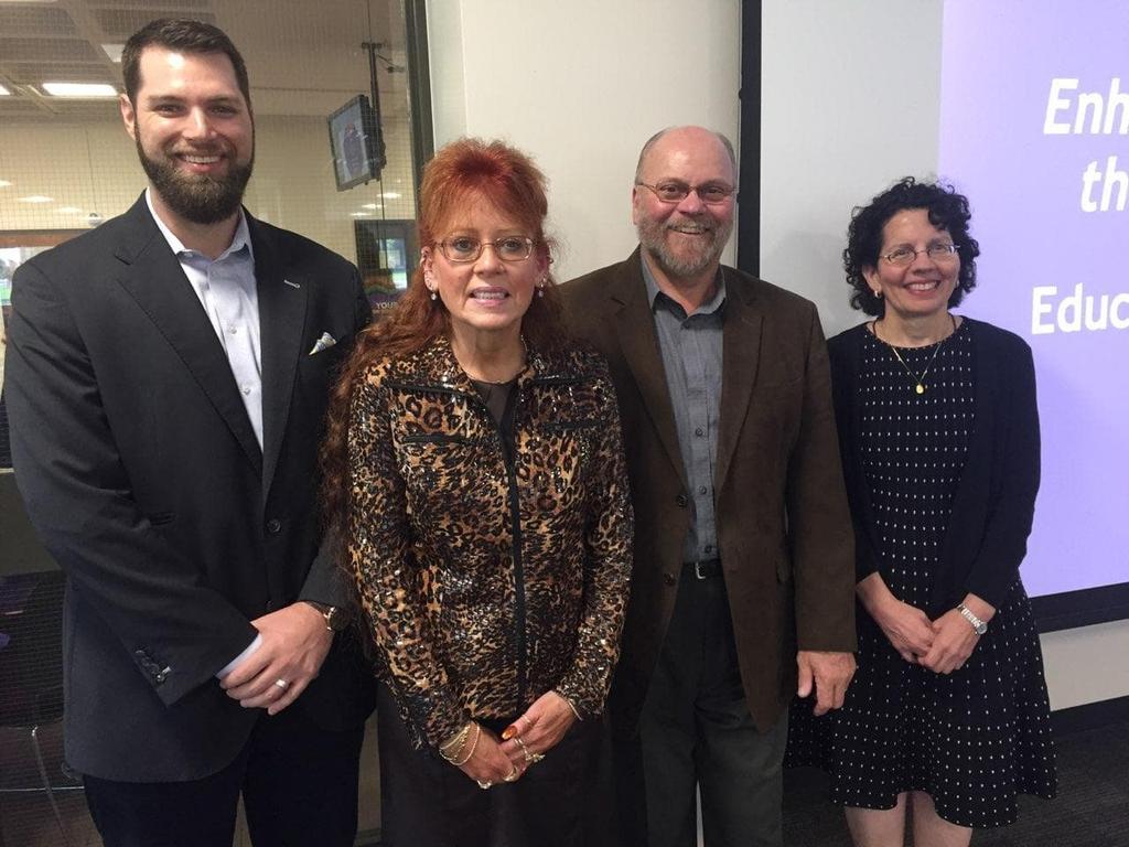 LADAOrg's tweet photo. We present the speakers at our Denver #LupusEducation symposium, from left to right:
@BNyquist_MPH, Executive Director of @infusioncenter,
@KathleenArntsen, President & CEO of #LADAorg,
@Dave_Arntsen of LADA,
Dr. Susan Boackle of the School of Medicine at University of Colorado https://t.co/u9XVME0Tls