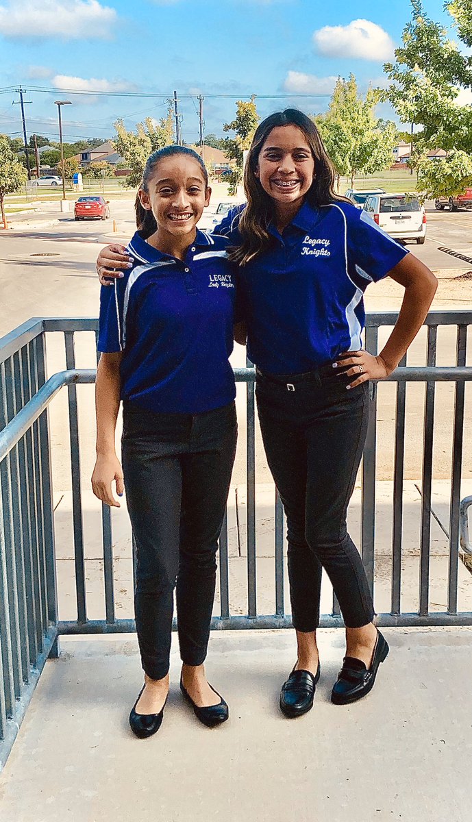CoachLOrtega's tweet photo. So proud of these two! The did an amazing job presenting to a panel that will consider funding their project!! @LMSKnights @LegacyECISD #SAMFC #ProudMentor https://t.co/bYf1sYbA48