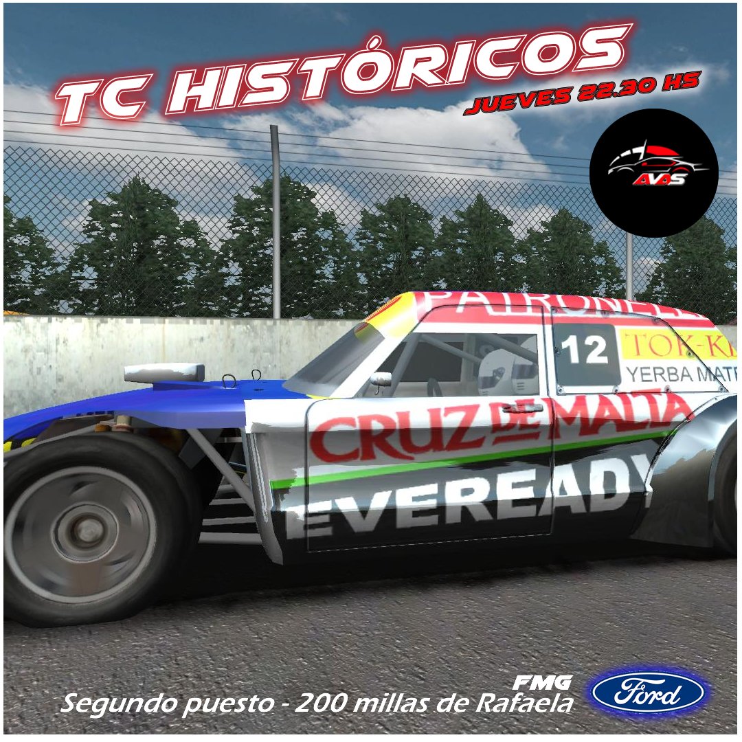 AvasLiga's tweet photo. Podio del jueves en el #TCHistórico de #LigaAVAS Fecha especial en #Rafaela: 200 millas en el #Óvalo
1- Fabián "Chancha" Sequencia
2- FMG
3- Jorge
@actcargentina
@BundleGames_Arg @eMotorSportTC
#Chevrolet #Ford #Torino #Dodge #SimuTC #TCV3 #Simulador #Race
#Jueves 22:30Hs https://t.co/alHuD38aRZ