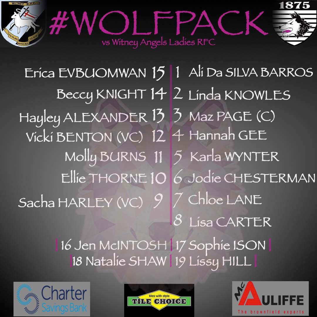 WolvesLadies's tweet image. Your Wolves Ladies team for tomorrows game against Witney Angles. Looking forward to facing another team we&apos;ve never met before. #wolfpack #smashem @WolvesRUFC @1018wcrfm @ExpressandStar @SRGElite @TileChoice @Charter_SB @McAuliffeGroup @WMPolice