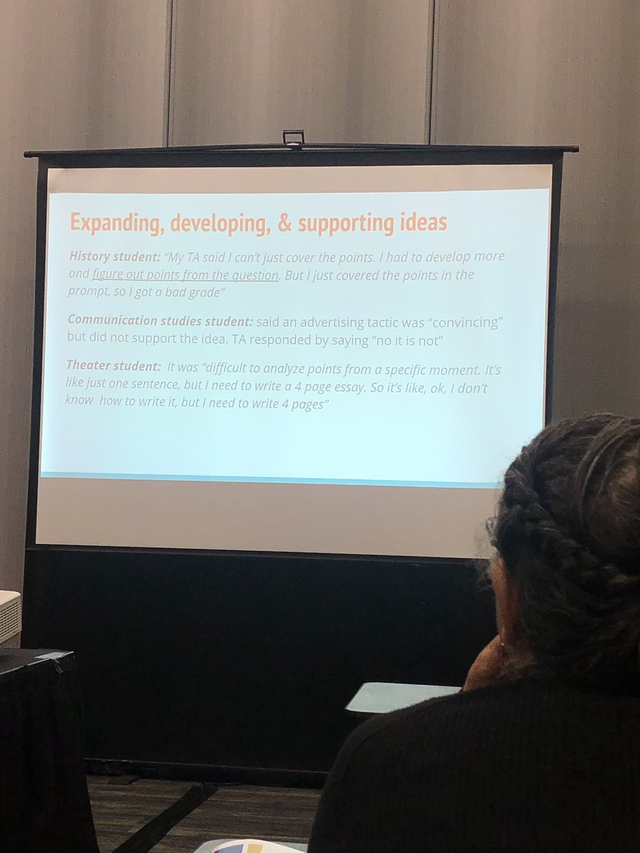 LiyingYu10's tweet photo. Great research about international students writing across the curriculum. @PeppGSEP @CA_TESOL I find some similar problems in my academic writing but now I get some solutions to solve them such as joining the workshop, seeking campus writing help .#CATESOL19 #PepperdineTESOL https://t.co/pefAeyEB1v
